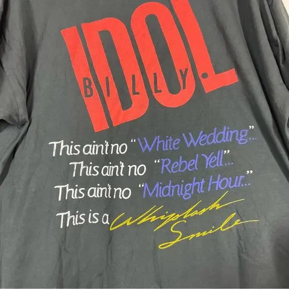 DAYDREAMER NWOT Billy Idol Whiplash Merch Tee Medium Oversized Vintage Black - Picture 8 of 9